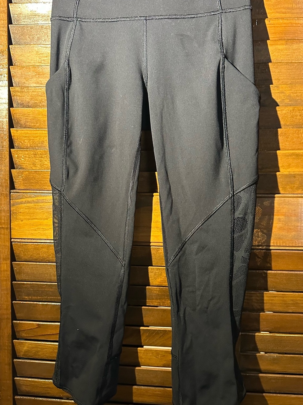 lululemon athletica Black Performance Crop Leggings with Side Pockets